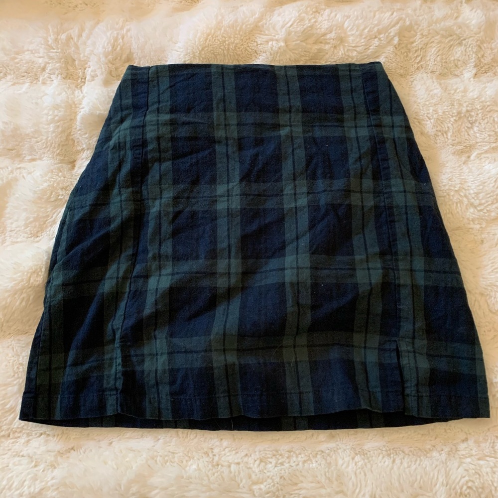Green Plaid Brandy Melville Skirt
